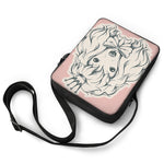 Princess Poodle Print Rectangular Crossbody Bag