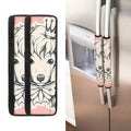 Princess Poodle Print Refrigerator Handle Covers