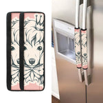 Princess Poodle Print Refrigerator Handle Covers