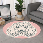 Princess Poodle Print Round Rug