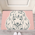 Princess Poodle Print Rubber Doormat