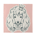 Princess Poodle Print Silk Bandana