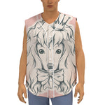 Princess Poodle Print Sleeveless Baseball Jersey