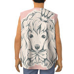 Princess Poodle Print Sleeveless Baseball Jersey