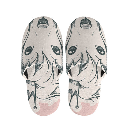 Princess Poodle Print Slippers