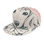 Princess Poodle Print Snapback Cap