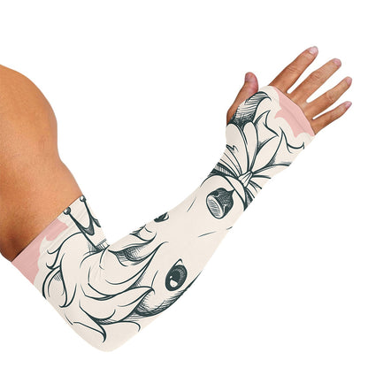 Princess Poodle Print Sun Protection Arm Sleeves