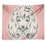 Princess Poodle Print Tapestry
