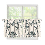 Princess Poodle Print Tier Curtains