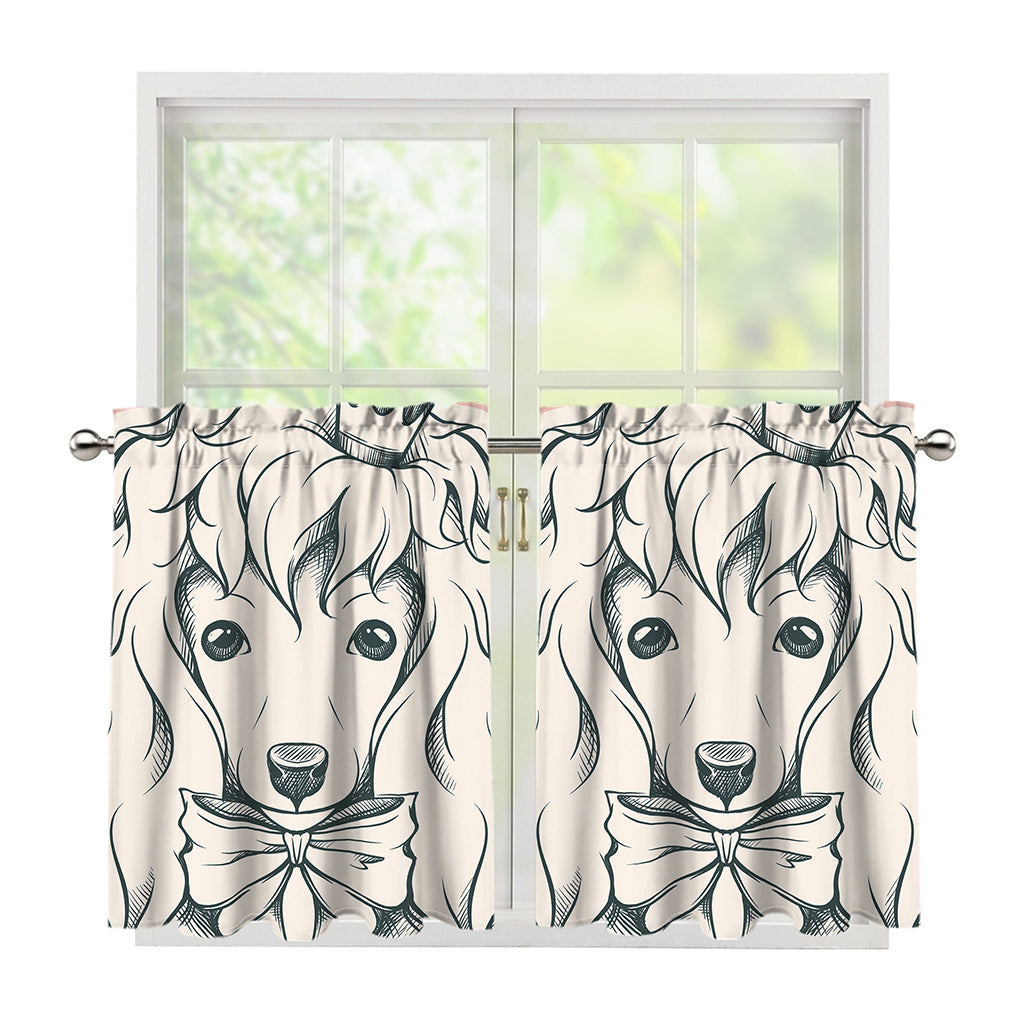 Princess Poodle Print Tier Curtains
