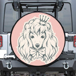 Princess Poodle Print Tire Cover