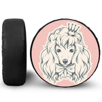 Princess Poodle Print Tire Cover