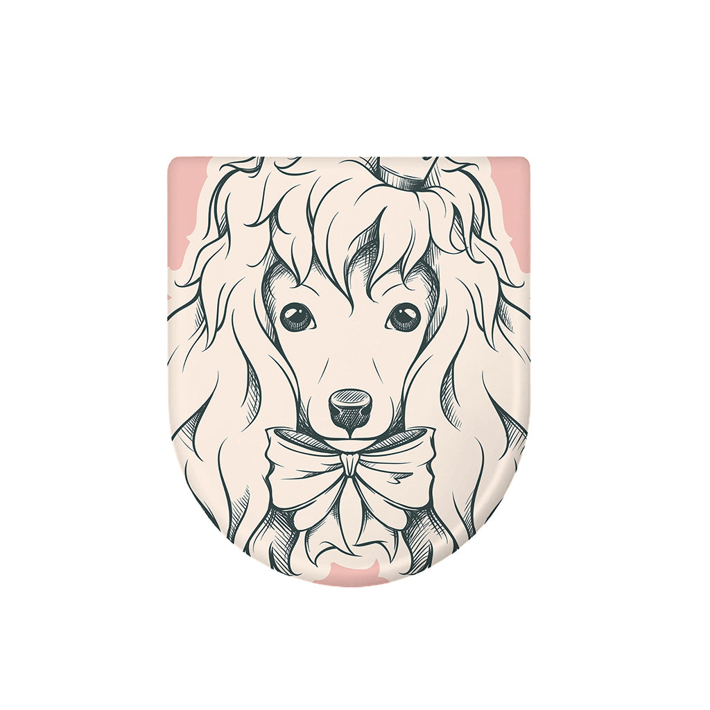 Princess Poodle Print Toilet Lid Cover