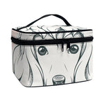 Princess Poodle Print Travel Makeup Bag