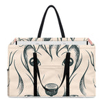 Princess Poodle Print Utility Tote Bag