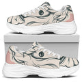 Princess Poodle Print White Chunky Shoes