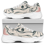 Princess Poodle Print White Chunky Shoes