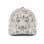 Princess Poodle Print White Mesh Trucker Cap