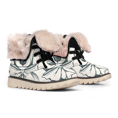 Princess Poodle Print Winter Boots