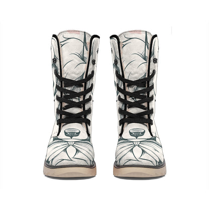 Princess Poodle Print Winter Boots