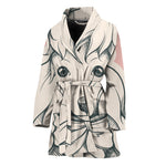 Princess Poodle Print Women's Bathrobe