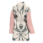 Princess Poodle Print Women's Bathrobe