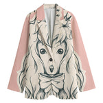 Princess Poodle Print Women's Blazer
