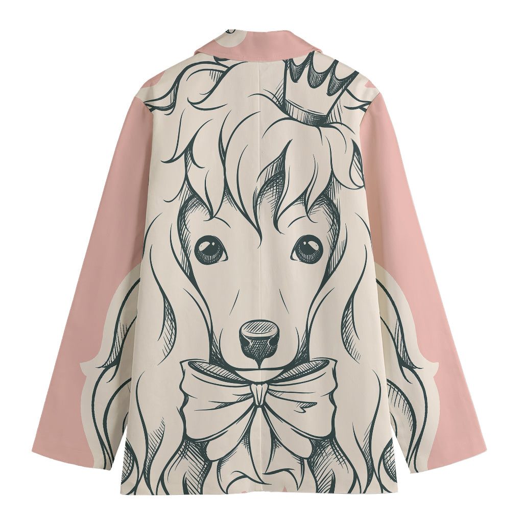 Princess Poodle Print Women's Blazer