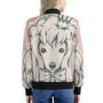 Princess Poodle Print Women's Bomber Jacket