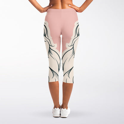 Princess Poodle Print Women's Capri Leggings