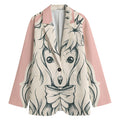 Princess Poodle Print Women's Cotton Blazer