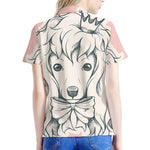 Princess Poodle Print Women's Polo Shirt