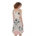 Princess Poodle Print Women's Sleeveless Dress