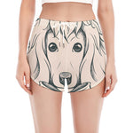 Princess Poodle Print Women's Split Running Shorts