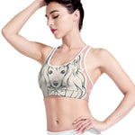 Princess Poodle Print Women's Sports Bra
