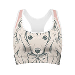 Princess Poodle Print Women's Sports Bra