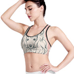Princess Poodle Print Women's Sports Bra