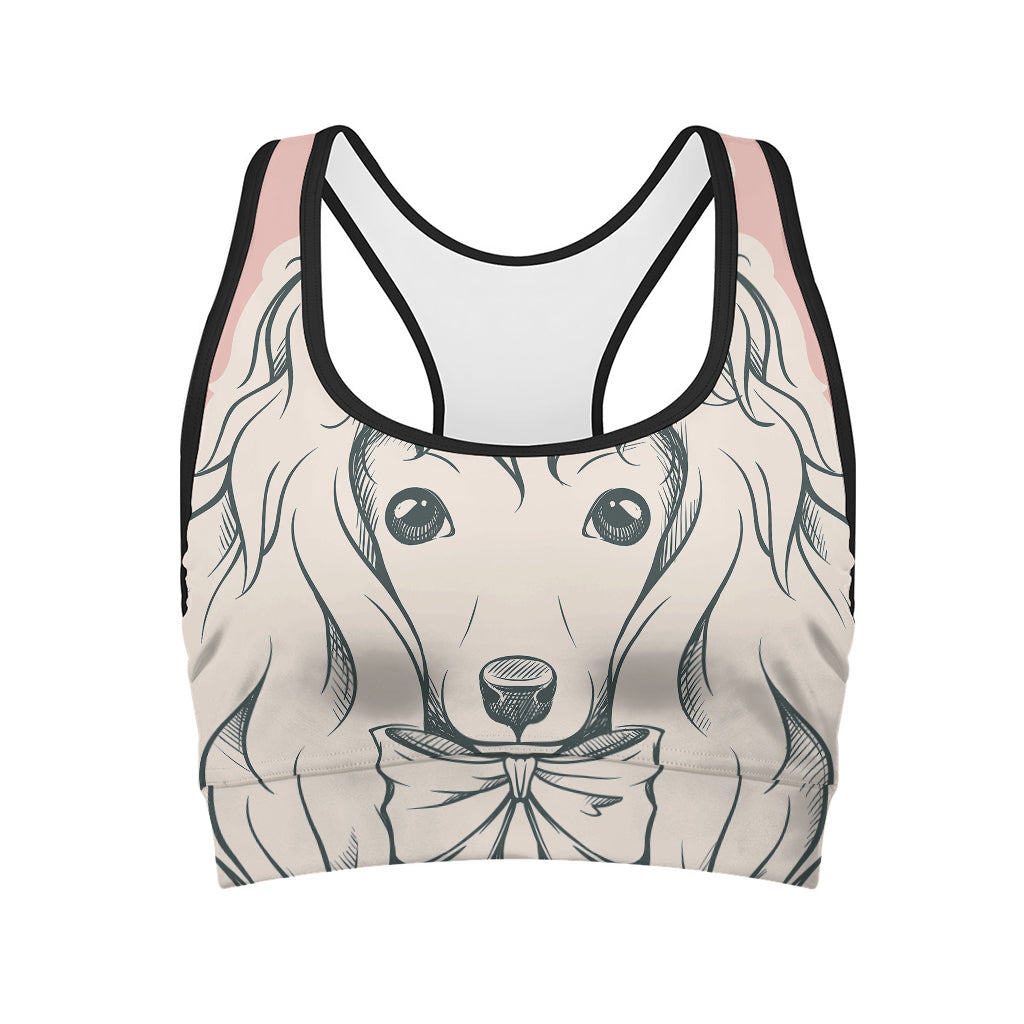 Princess Poodle Print Women's Sports Bra
