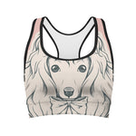 Princess Poodle Print Women's Sports Bra