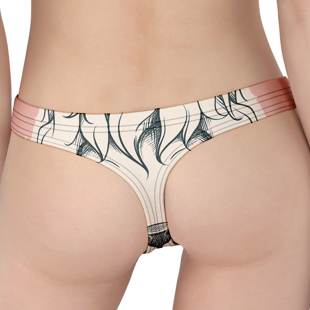 Princess Poodle Print Women's Thong