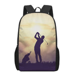 Pro Golf Swing Print 17 Inch Backpack