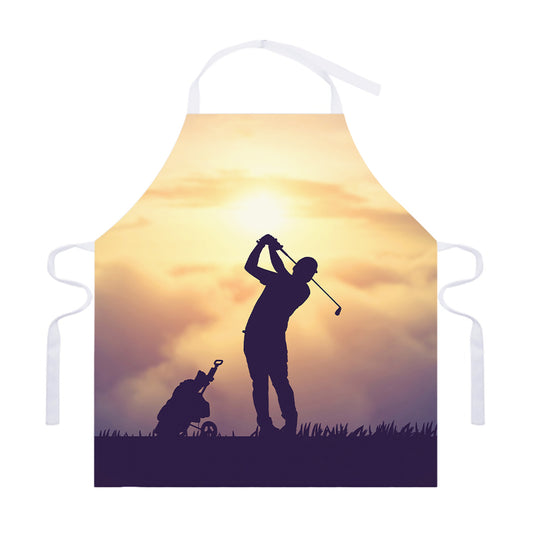 Pro Golf Swing Print Adjustable Apron
