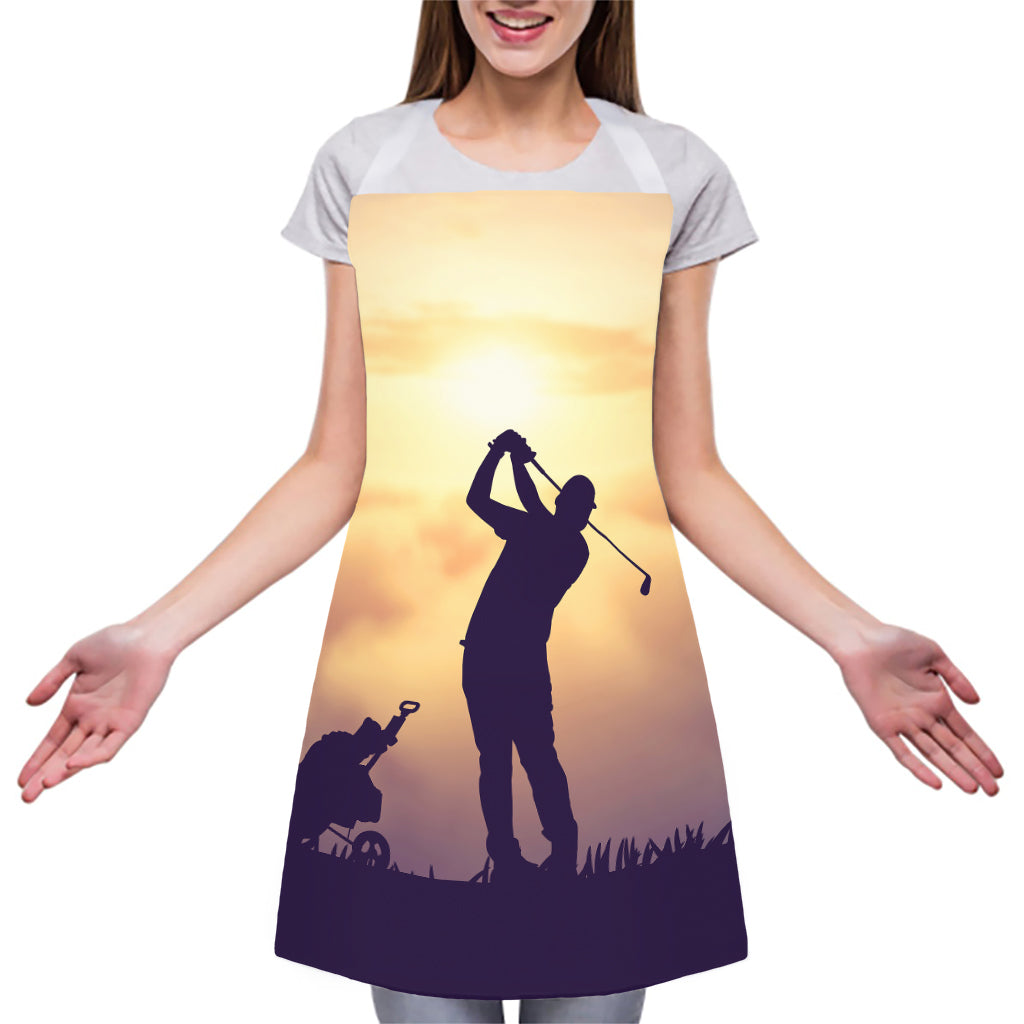 Pro Golf Swing Print Adjustable Apron