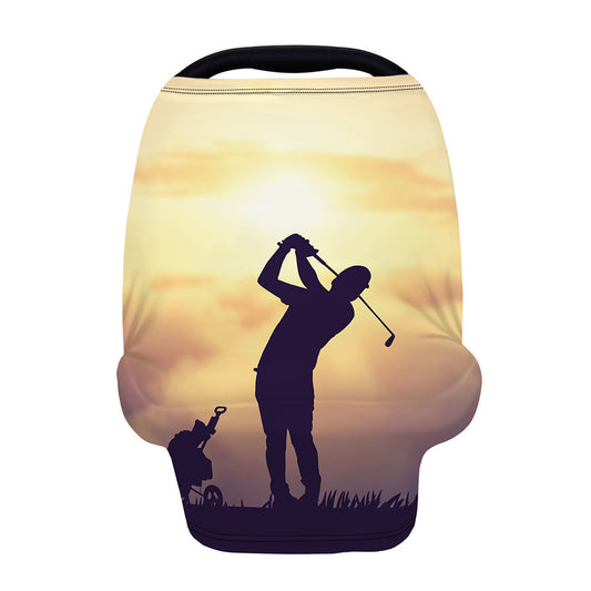 Pro Golf Swing Print Baby Seat Cover