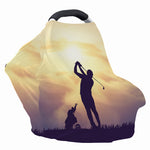 Pro Golf Swing Print Baby Seat Cover