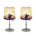 Pro Golf Swing Print Bar Stool Covers