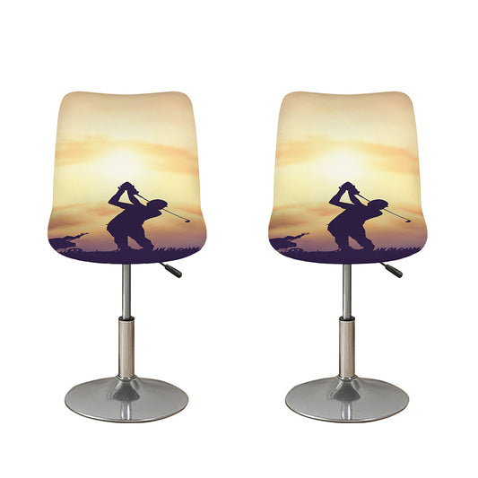 Pro Golf Swing Print Bar Stool Covers