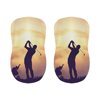 Pro Golf Swing Print Bar Stool Covers
