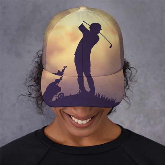 Pro Golf Swing Print Baseball Cap