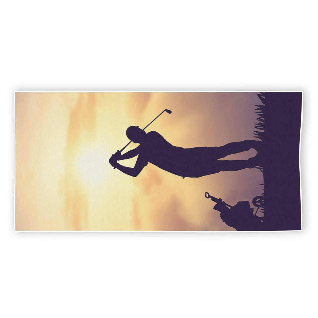 Pro Golf Swing Print Beach Towel